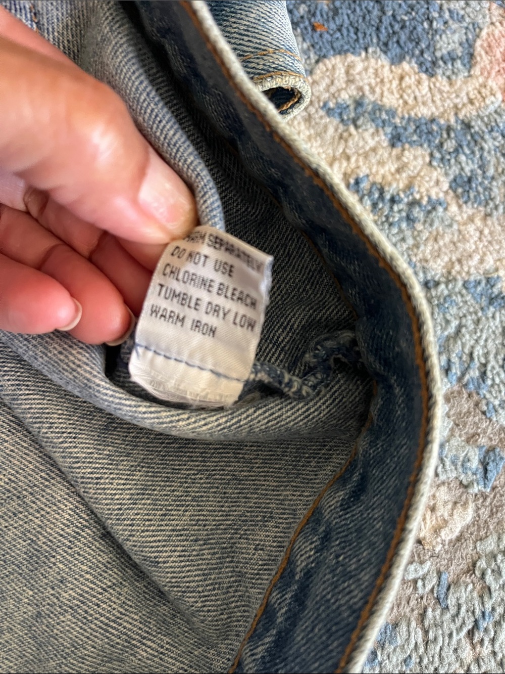 VTG 90s I.O.U. Denim Chore Jacket Barn Coat with Corduroy Collar - Picture 5 of 16